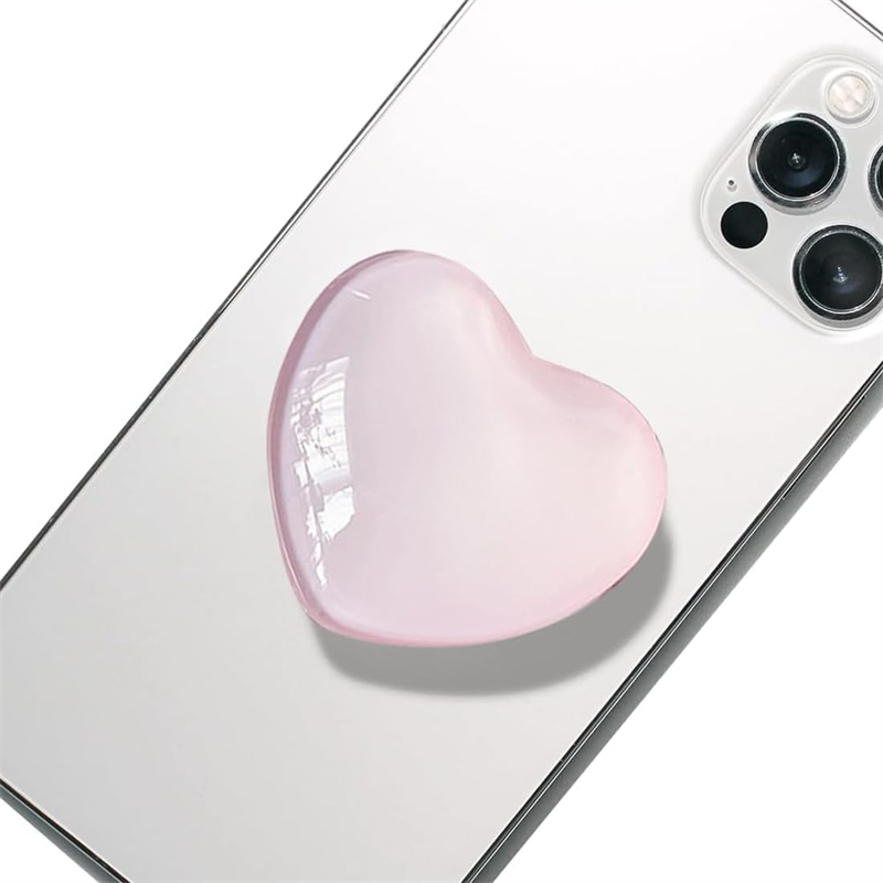 Phone Accessories Vending Machine - ที่วางโทรศัพท์แบบพับได้รูปหัวใจ 3 มิติ ทำจากคริสตัล สำหรับ iPhone
